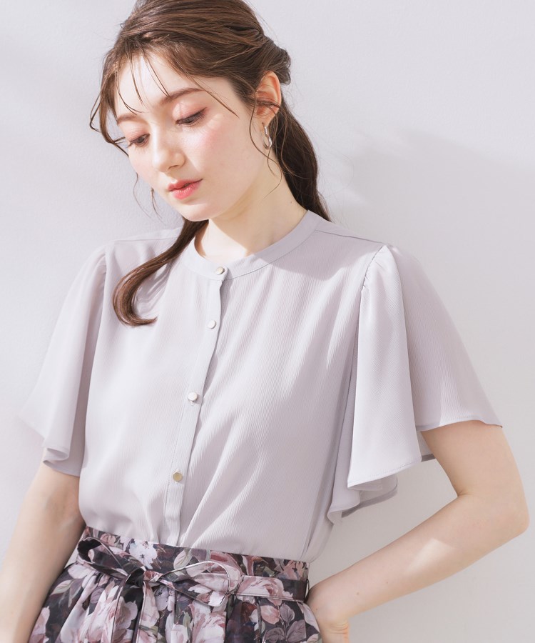 クチュールブローチ(Couture Brooch)の【キレイめ・通勤】前後2WAY楊柳フレアー袖ブラウス5