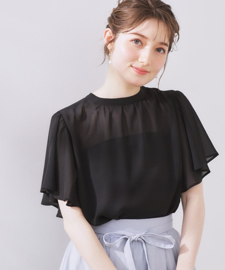 クチュールブローチ(Couture Brooch)の【キレイめ・通勤】前後2WAY楊柳フレアー袖ブラウス20