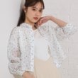 クチュールブローチ(Couture Brooch)の【洗える・オシャレな透け感】パール調ボタンシアーシャツ オフホワイト(103)
