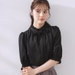 クチュールブローチ(Couture Brooch)の【5分袖・通勤】リボンタイ付きピコフリル5分袖ブラウス17
