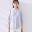 クチュールブローチ(Couture Brooch)の【5分袖・通勤】リボンタイ付きピコフリル5分袖ブラウス42