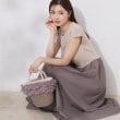クチュールブローチ(Couture Brooch)の【接触冷感・ウエストゴム】ドッキングニットワンピース トープ(554)