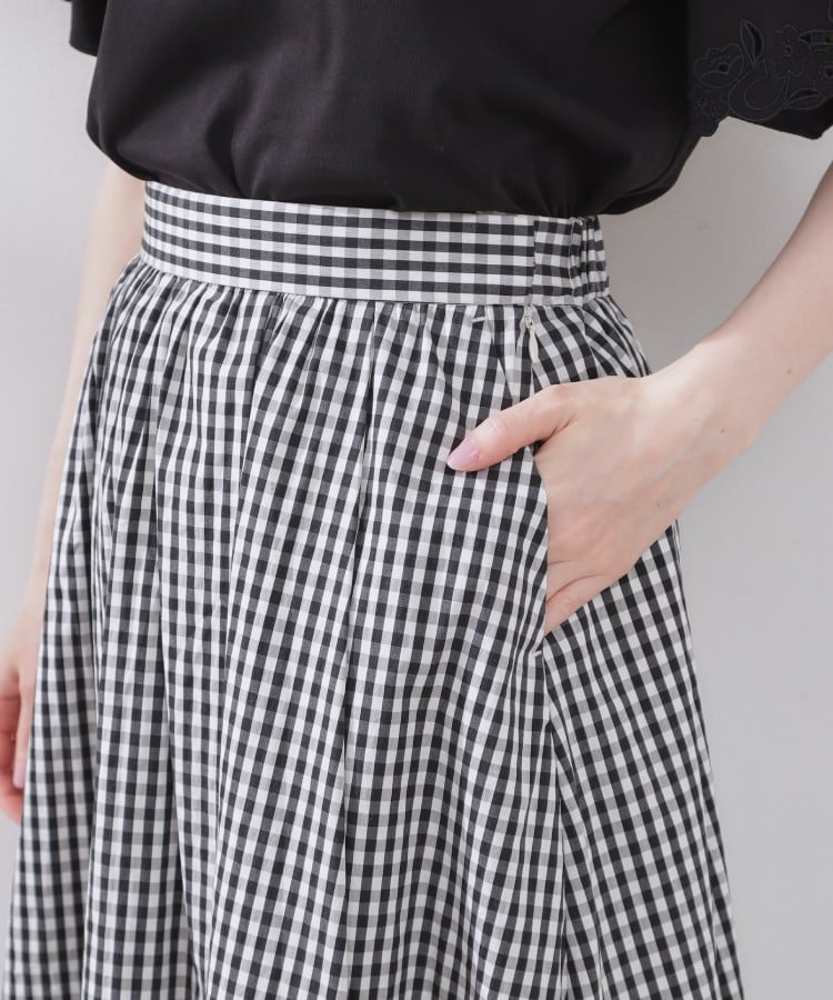 クチュールブローチ(Couture Brooch)の【大人可愛い・ゴム仕様】ギンガムチェック　タック＆ギャザースカート33