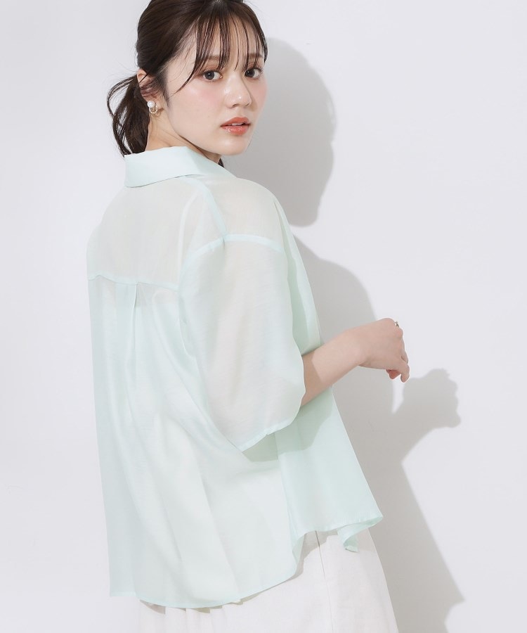 クチュールブローチ(Couture Brooch)の半袖シアーシャツ10