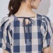 クチュールブローチ(Couture Brooch)の【マシンウォッシャブル・二の腕カバー】ブロックチェックブラウス32