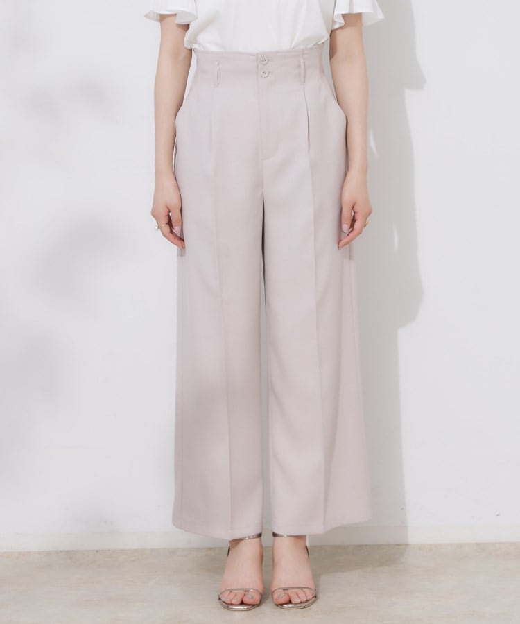 クチュールブローチ(Couture Brooch)の【美脚効果・通勤】リネンライク サス付きパンツ33