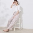 クチュールブローチ(Couture Brooch)の【美脚効果・通勤】リネンライク サス付きパンツ5
