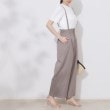 クチュールブローチ(Couture Brooch)の【美脚効果・通勤】リネンライク サス付きパンツ19