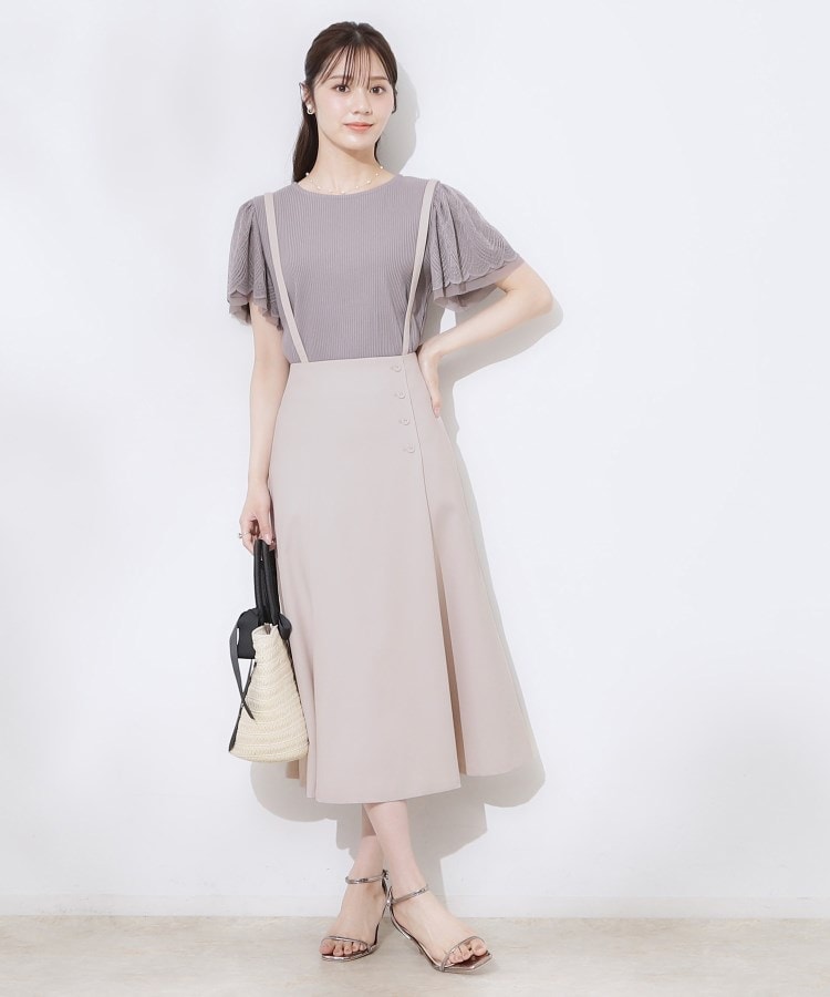 クチュールブローチ(Couture Brooch)の【2WAY・きれいめ】リネンライク サス付きスカート1