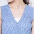 クチュールブローチ(Couture Brooch)の透かし編みフリンジニット25