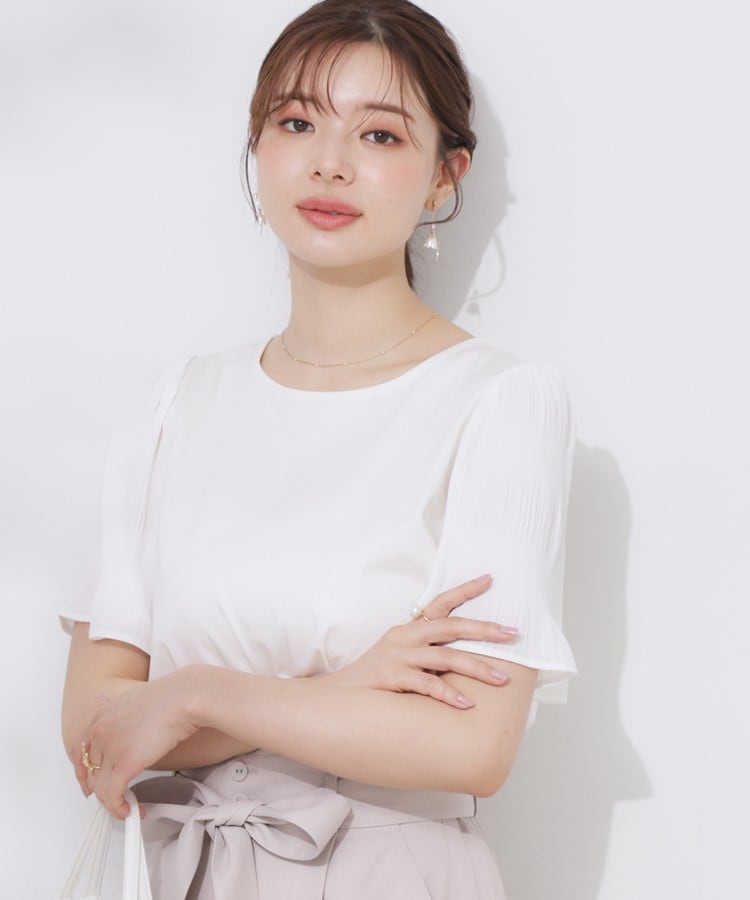 クチュールブローチ(Couture Brooch)の【接触冷感・UVカット】マジョリカシフォンスリーブ4