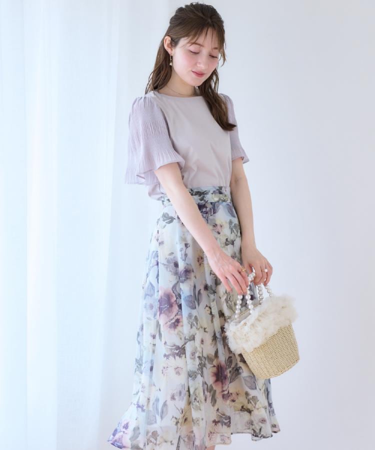 クチュールブローチ(Couture Brooch)の【接触冷感・UVカット】マジョリカシフォンスリーブ17
