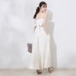 クチュールブローチ(Couture Brooch)の麻混リボンキャミサロペット2