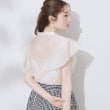 クチュールブローチ(Couture Brooch)の【洗える・オシャレな透け感】タックデザインフレア袖シアーブラウス6