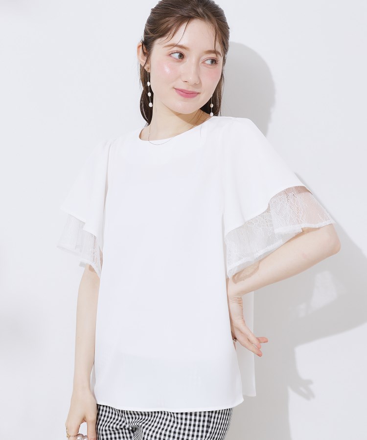 クチュールブローチ(Couture Brooch)のレース重ねフレアブラウス5