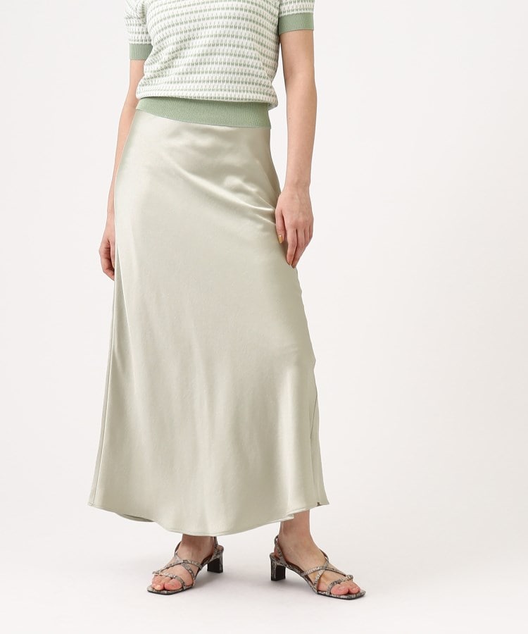 新品GALLARDA GALANTE サテンマーメイドスカート薄グリーン0（S）