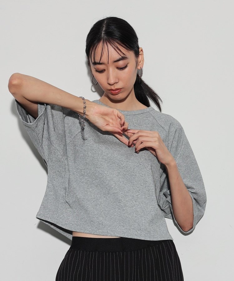 ギャレスト(GALLEST)のクロップドフォルムTシャツ チャコールグレー(013)