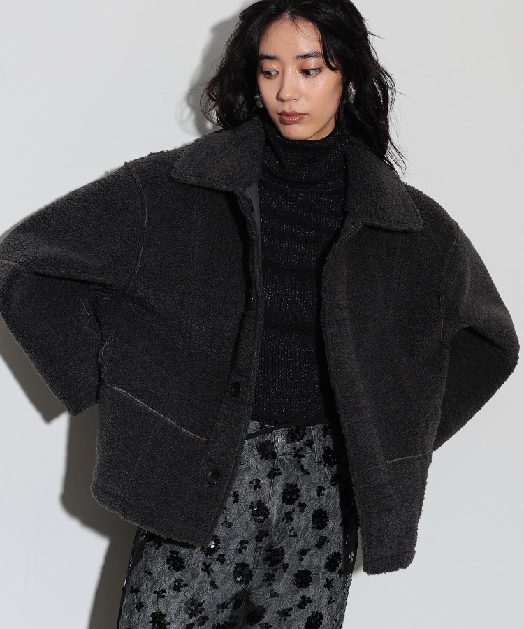 ギャレスト(GALLEST)の【WEB限定】リバーシブルムートン調ブルゾン27