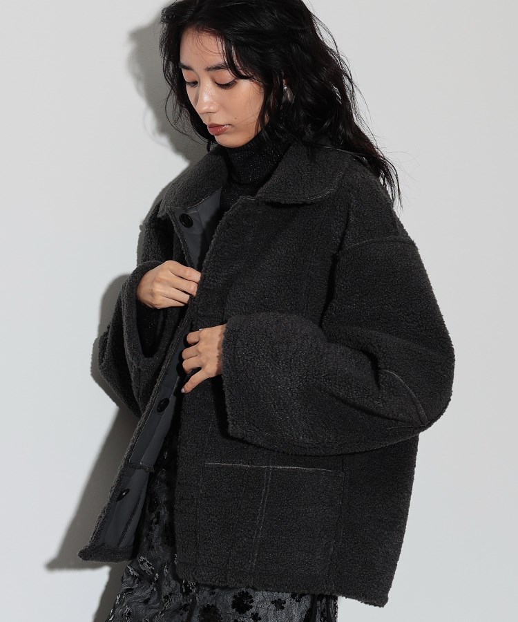 ギャレスト(GALLEST)の【WEB限定】リバーシブルムートン調ブルゾン28