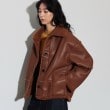 ギャレスト(GALLEST)の【WEB限定】リバーシブルムートン調ブルゾン20