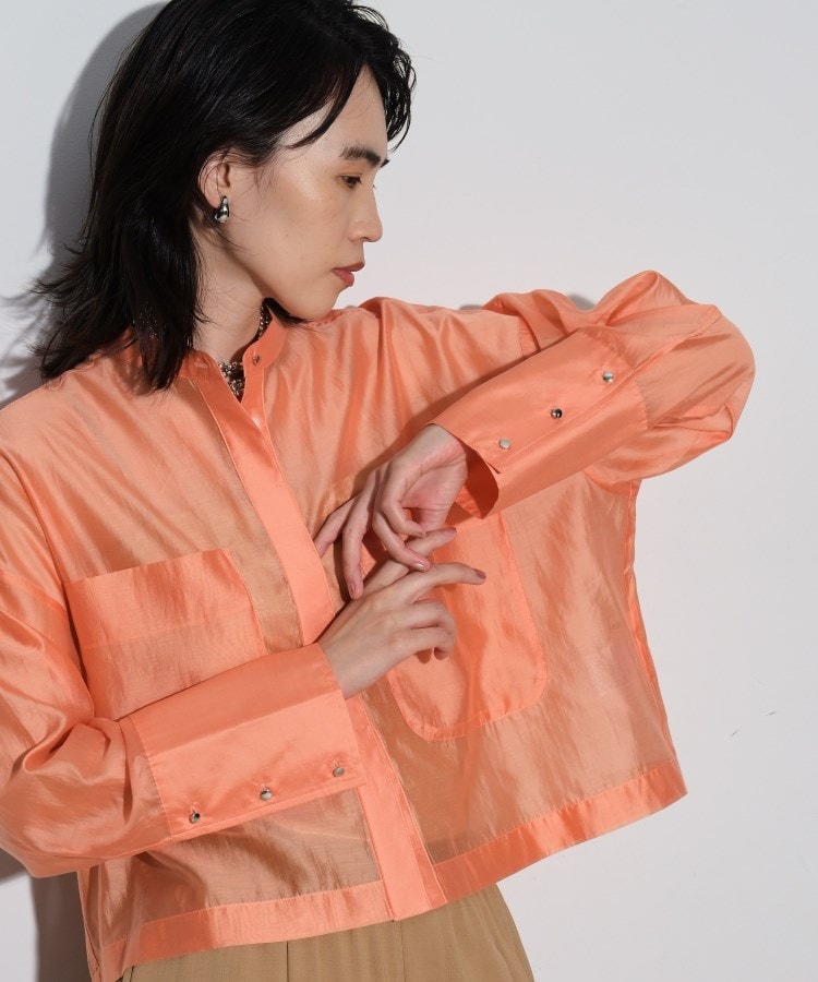 シアークロップドシャツ(シャツ・ブラウス) | GALLEST シアークロップドシャツ(シャツ・ブラウス) | GALLEST