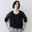 ギャレスト(GALLEST)のメッシュラメジップカーディガン ブラック(019)