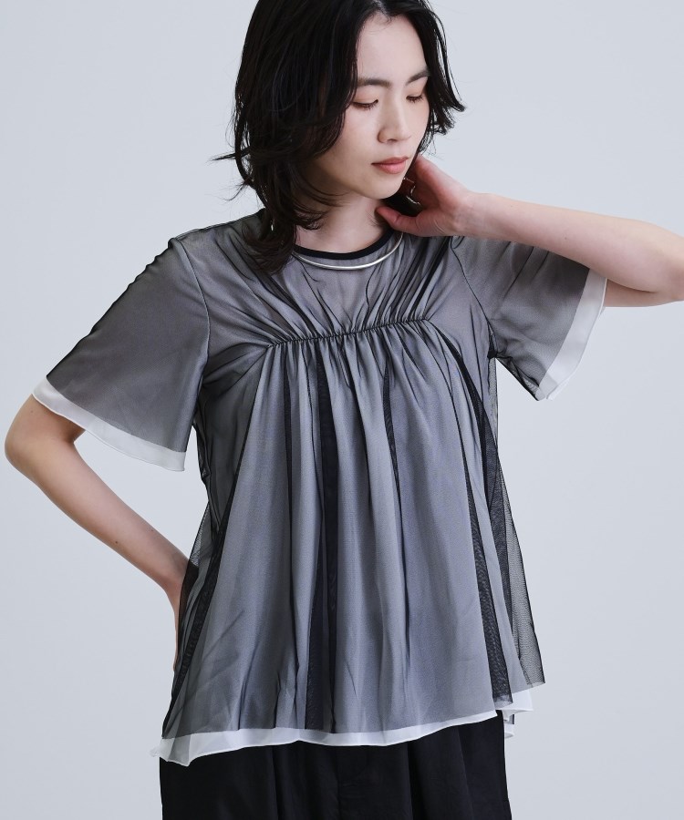 ギャレスト(GALLEST)のメッシュギャザーTシャツ4