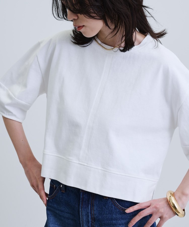 ギャレスト(GALLEST)の【再入荷】フォルムスリーブカットソー ホワイト(001)
