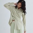 ギャレスト(GALLEST)のマルチウェイストライプカシュクールシャツ ミントグリーン(321)