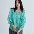 ギャレスト(GALLEST)の袖シャーリングシアーローンブラウス4