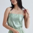 ギャレスト(GALLEST)のシャイニーベアトップ（カップ付き） ライトグリーン(020)