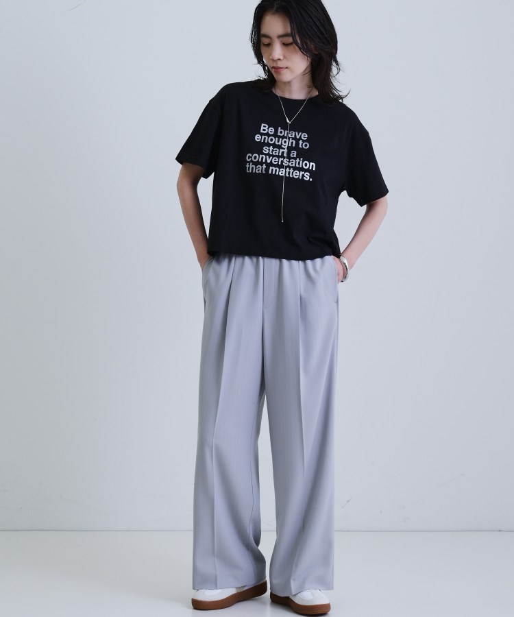 ギャレスト(GALLEST)の【接触冷感／セットアップ対応】イージーストレートワイドパンツ【通勤・セレモニー】11