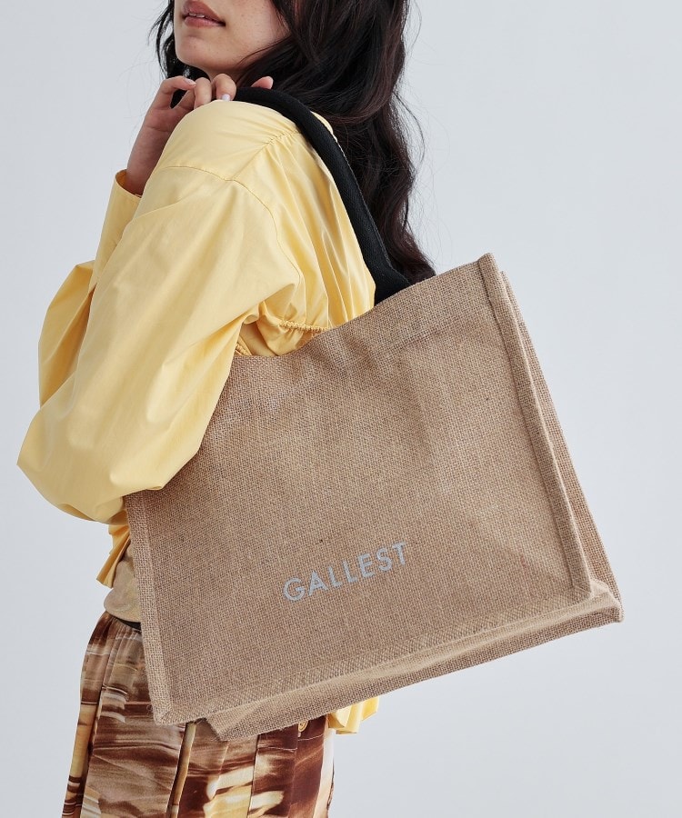 ギャレスト(GALLEST)の【A4サイズ収納・マチたっぷり】ジュートトートバッグ/エコバッグ4