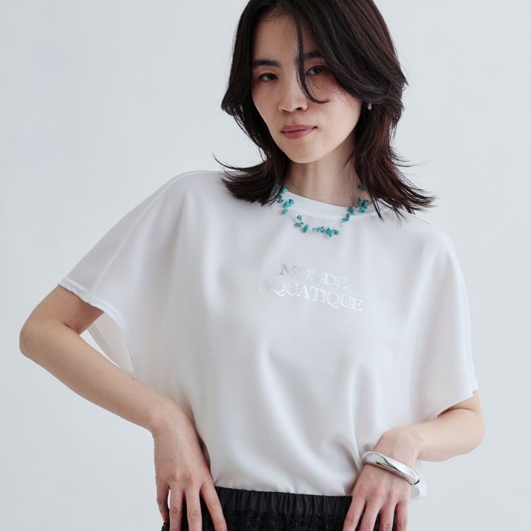ギャレスト(GALLEST)のジョーゼットロゴブラウスTシャツ シャツ・ブラウス