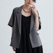 ギャレスト(GALLEST)の【接触冷感／セットアップ対応】イージーダブルブレストジャケット チャコールグレー(014)
