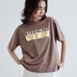 ギャレスト(GALLEST)の【接触冷感】箔プリントロゴTシャツ モカブラウン(042)