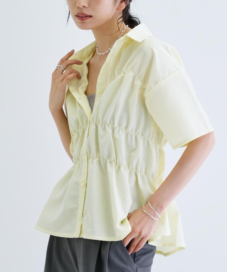 ギャレスト(GALLEST)の【一部店舗限定】シャーリングビスチェデザイン半袖シャツ32