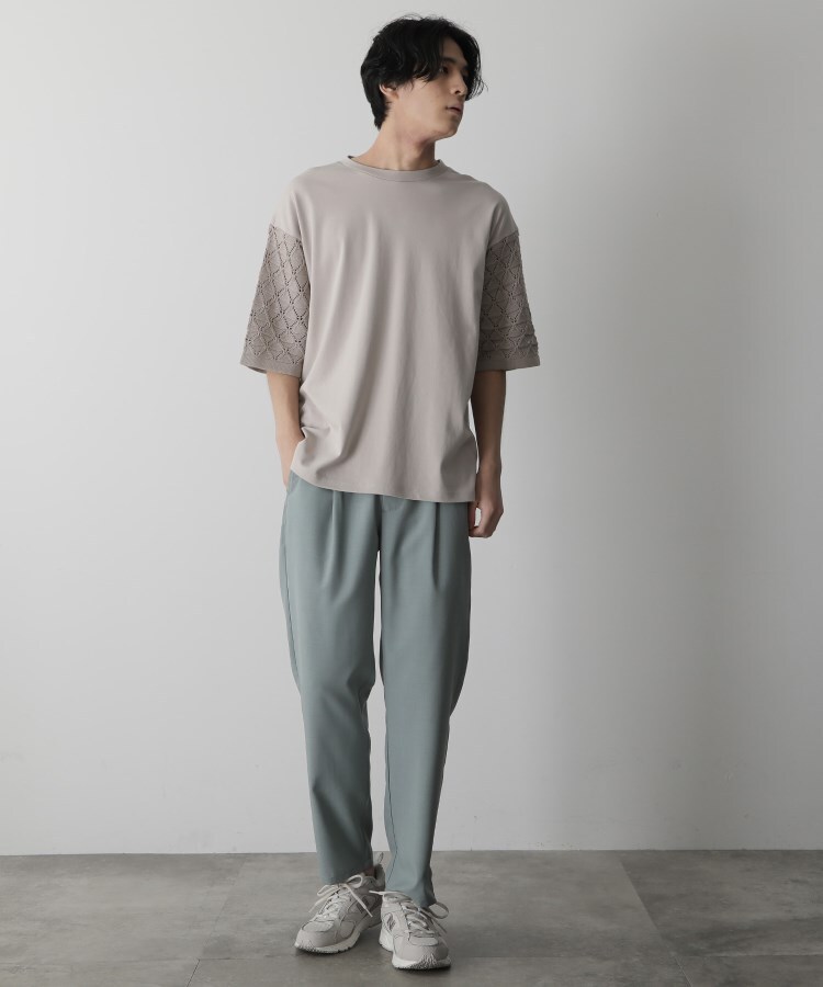 ザ ショップ ティーケー（メンズ）(THE SHOP TK(Men))の◆透かし編みニットドッキングTシャツ20