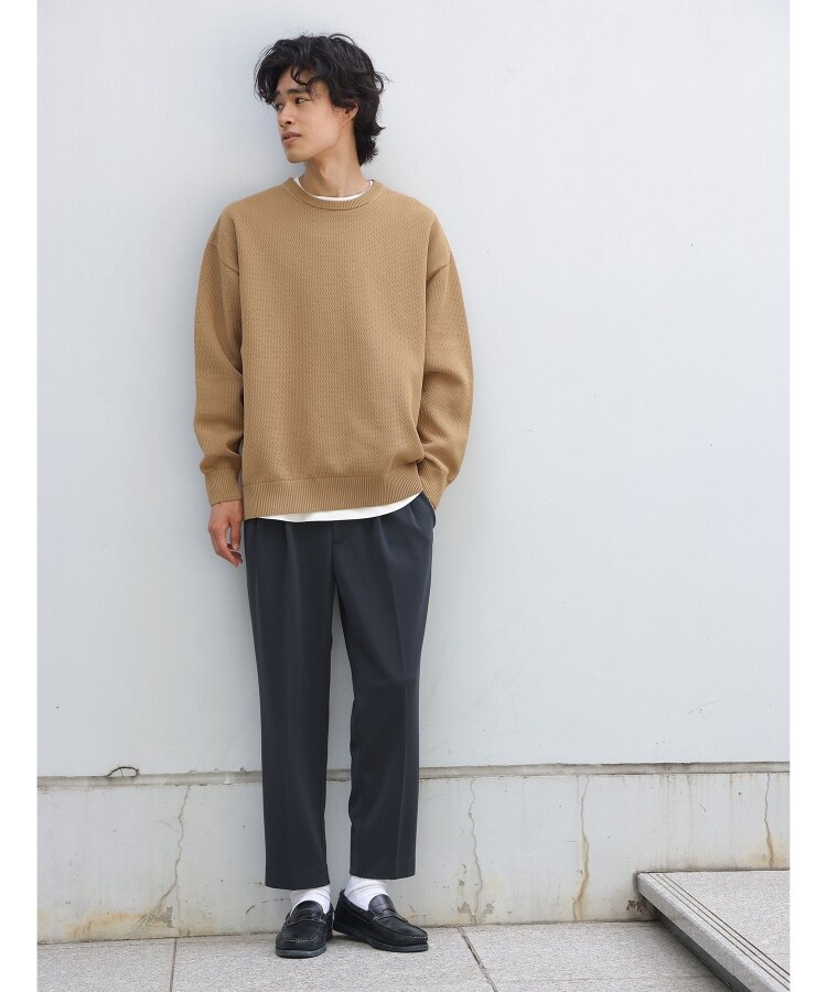 ザ ショップ ティーケー（メンズ）(THE SHOP TK(Men))の◆ポリニットクルーネックアンサンブル1