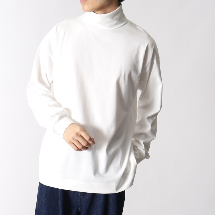 ザ ショップ ティーケー（メンズ）(THE SHOP TK(Men))の◆【プレミアムコットンシリーズ】ロングスリーブタートルネックTシャツ Ｔシャツ