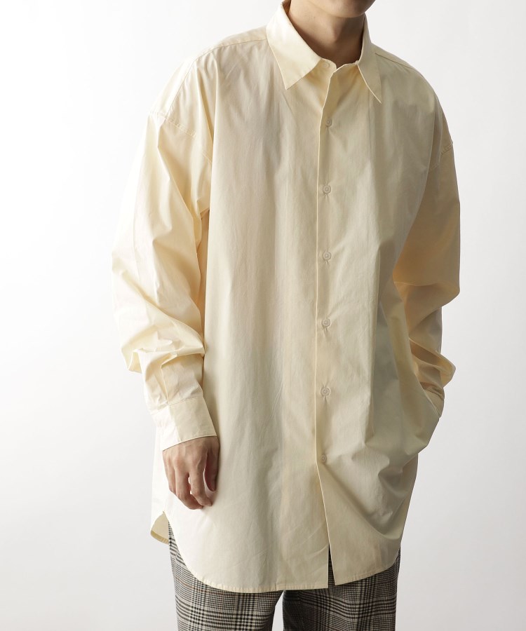 ザ ショップ ティーケー（メンズ）(THE SHOP TK(Men))の◆ニュアンスカラーダンプオーバーサイズシャツ オフホワイト(003)
