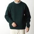 ザ ショップ ティーケー（メンズ）(THE SHOP TK(Men))の◆【洗える/イージーケア】ポリケーブルアランニット ダークグリーン(023)