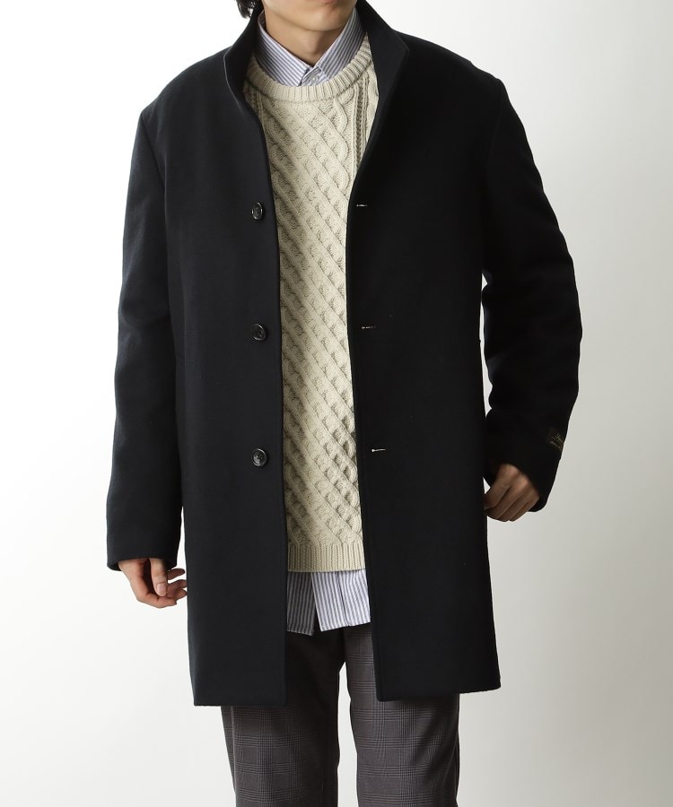 ザ ショップ ティーケー（メンズ）(THE SHOP TK(Men))の◆【MADE IN JAPAN FABRIC】尾州ウールビーバースタンドチェスターコート16