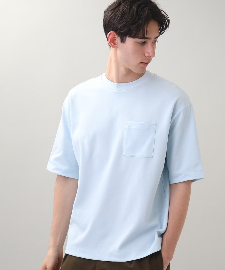 ザ ショップ ティーケー（メンズ）(THE SHOP TK(Men))の◆【ひんやりサラサラ】エアドライTシャツ サックス(090)