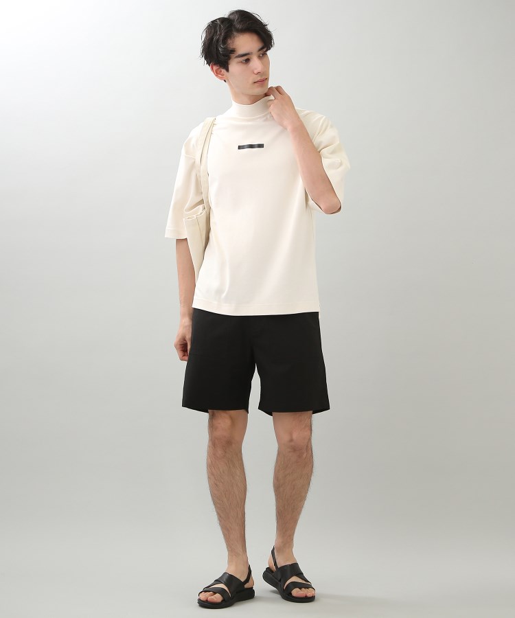ザ ショップ ティーケー（メンズ）(THE SHOP TK(Men))の◆ラインプリントスムースモックTシャツ35