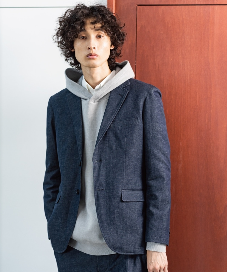 ザ ショップ ティーケー（メンズ）(THE SHOP TK(Men))の【セットアップ対応可/色落ちしにくい】ストレッチデニムジャケット5