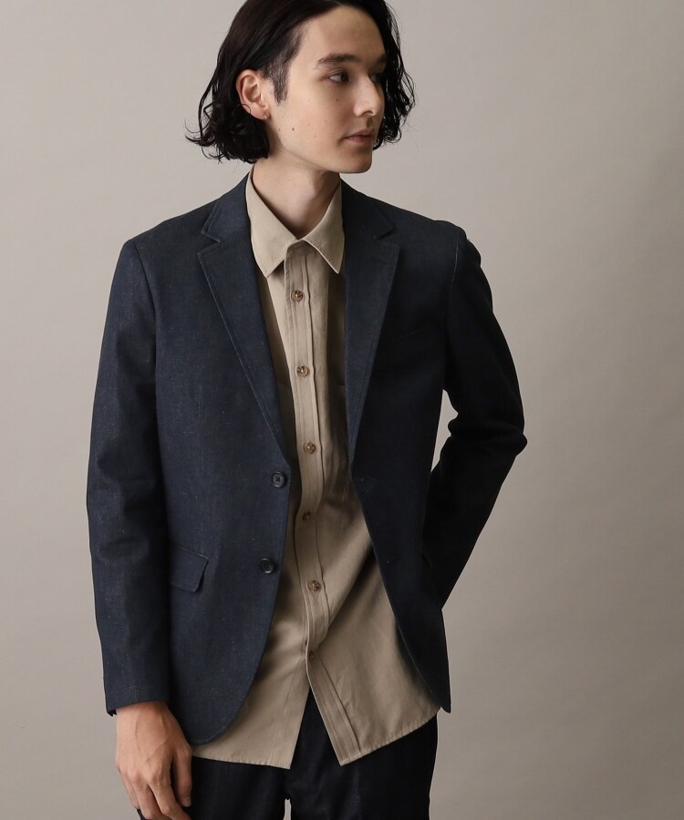 ザ ショップ ティーケー（メンズ）(THE SHOP TK(Men))の【セットアップ対応可/色落ちしにくい】ストレッチデニムジャケット15