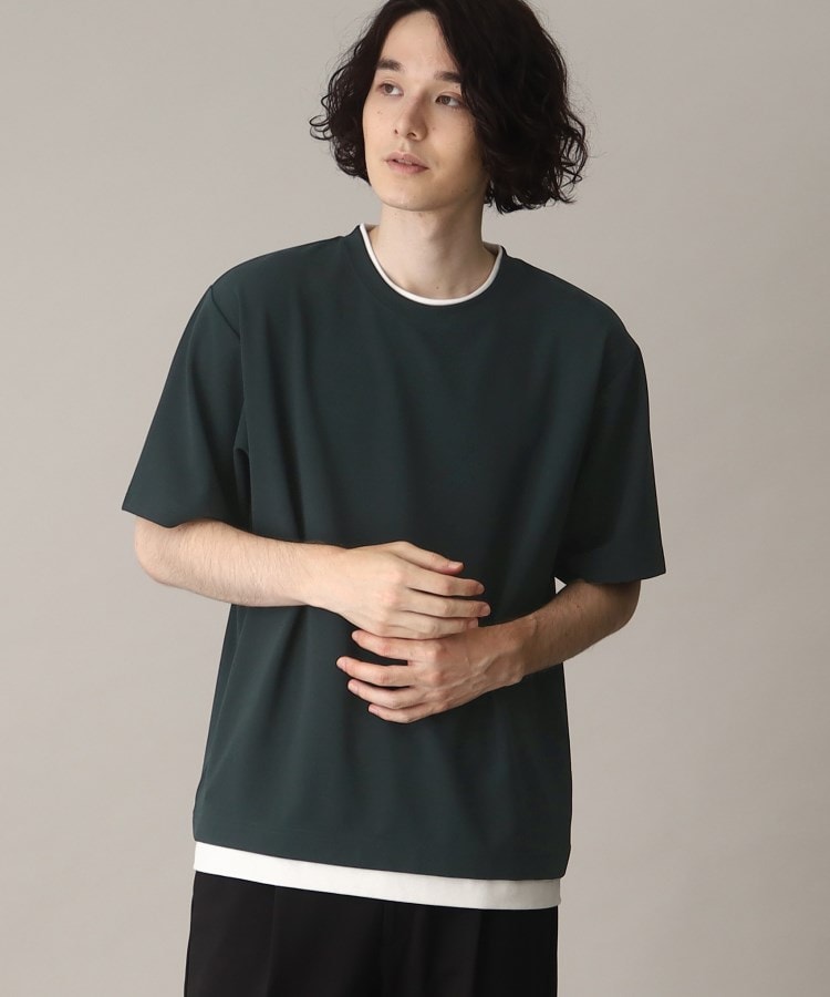 ザ ショップ ティーケー（メンズ）(THE SHOP TK(Men))の【梨地素材】アムンゼンフェイクレイヤードTシャツ25