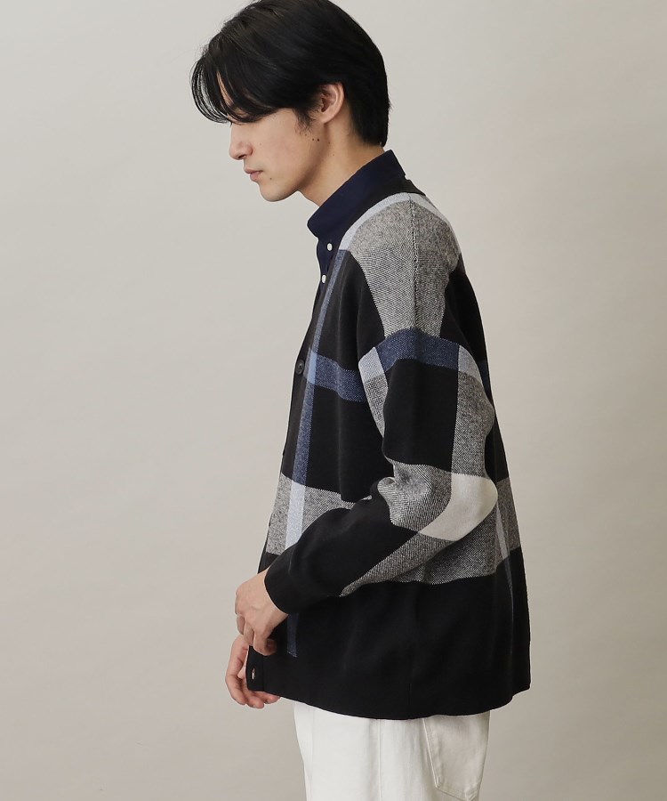 ザ ショップ ティーケー（メンズ）(THE SHOP TK(Men))のチェックニットジャカードカーデ18