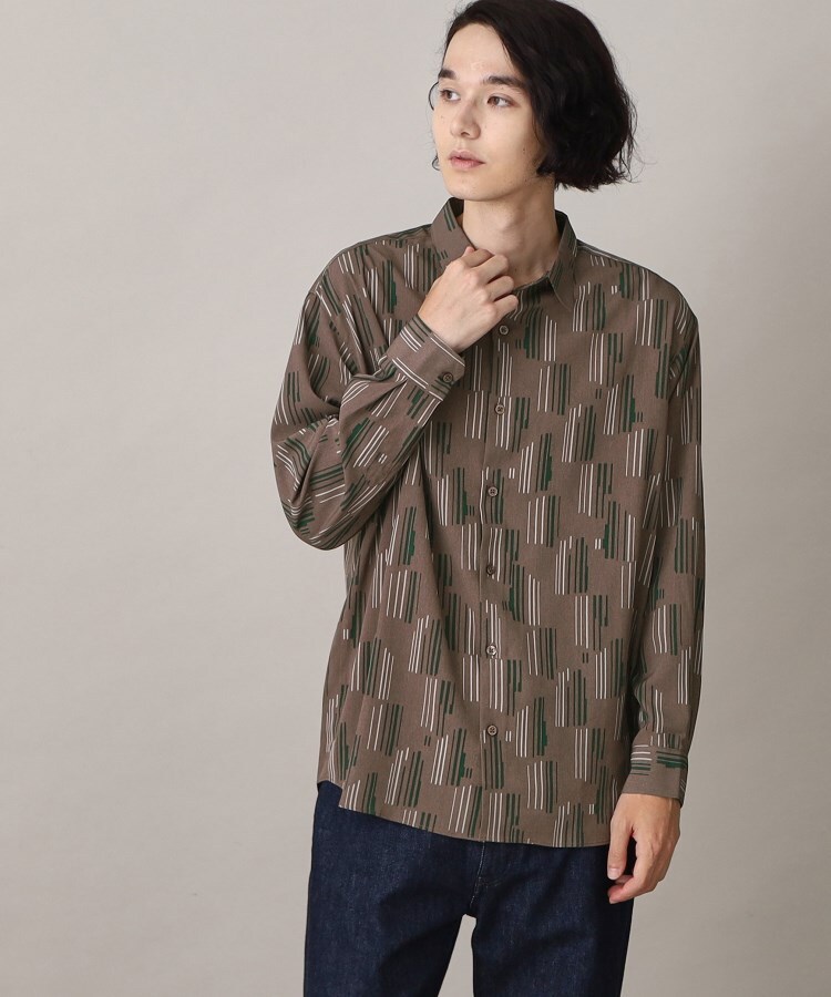 ザ ショップ ティーケー（メンズ）(THE SHOP TK(Men))の【花柄/幾何学柄】レギュラーフィットプリント柄シャツ15